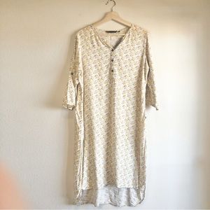 avaasa Floral Yellow Tunic, XL